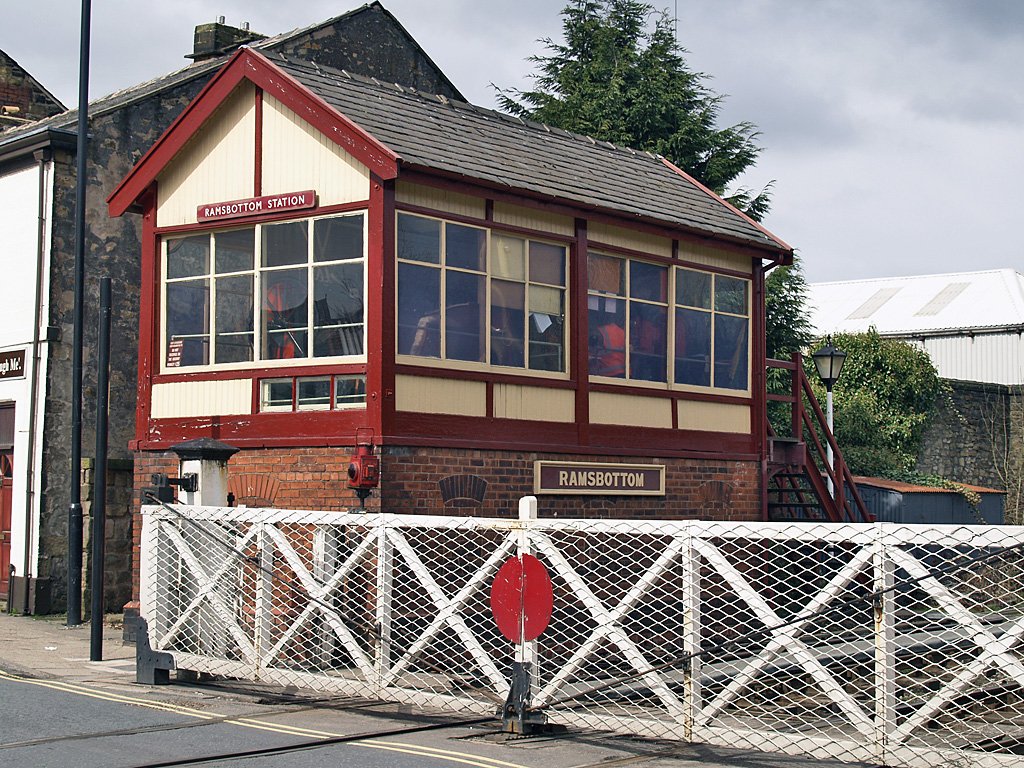 Ramsbottom signal box on the East Lancashire Railway