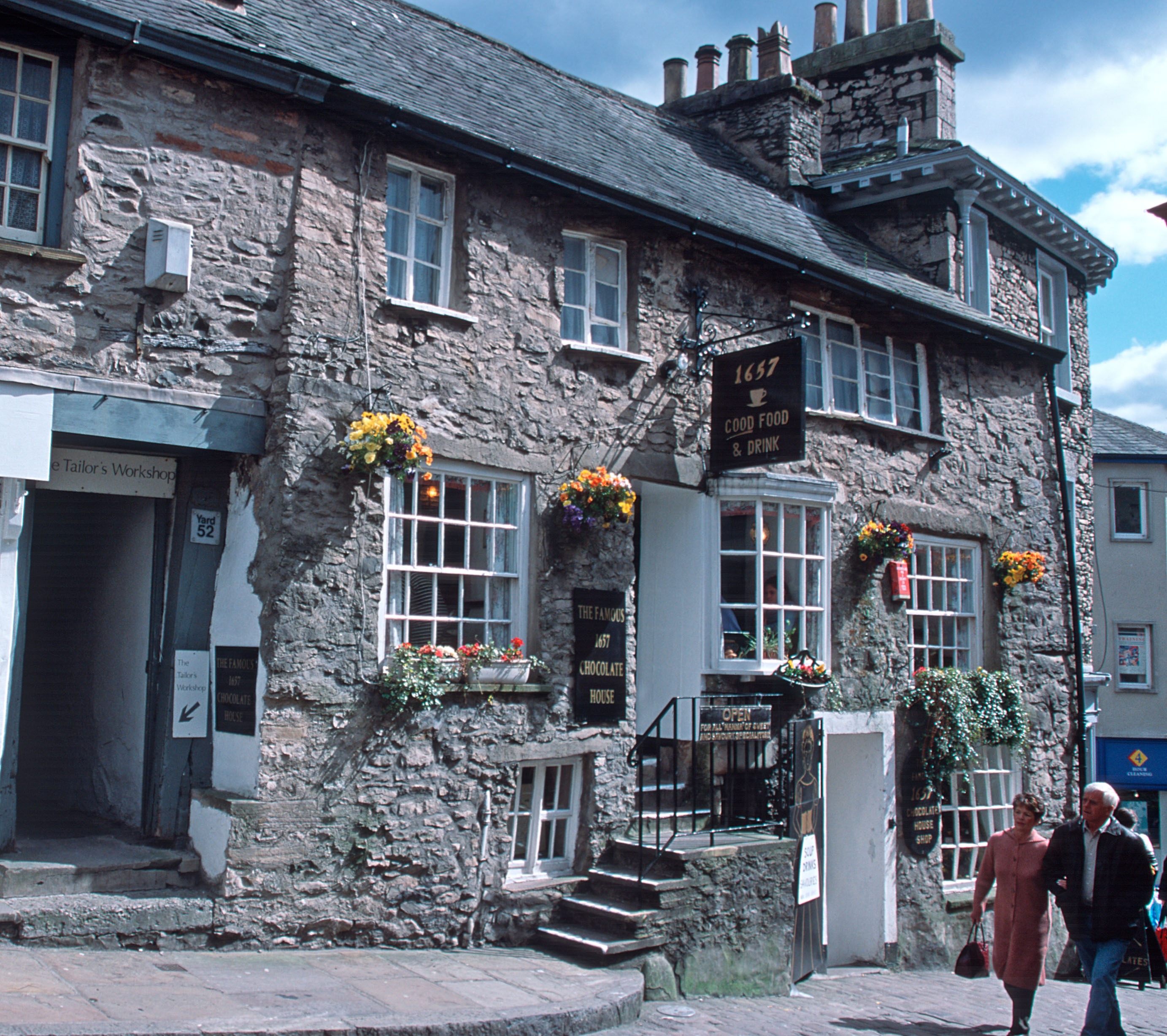 The Chocolate House in Kendal. The cafe is in one of Kendal's oldest buildings dating back to 1657.