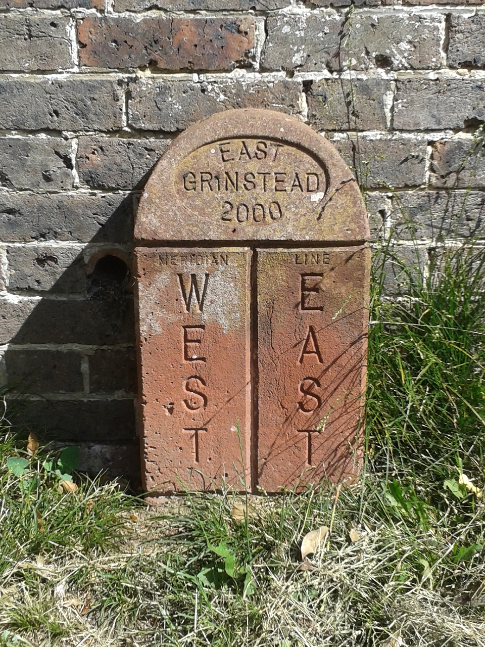 Marker stone showing Meridian Line © East Grinstead Town Promotions
