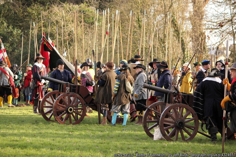 Sealed Knot re-enactment of the battle of Nantwich in 2015.