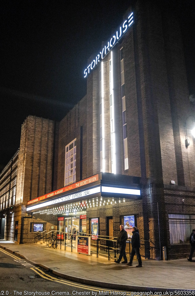 Storyhouse complex light up at night