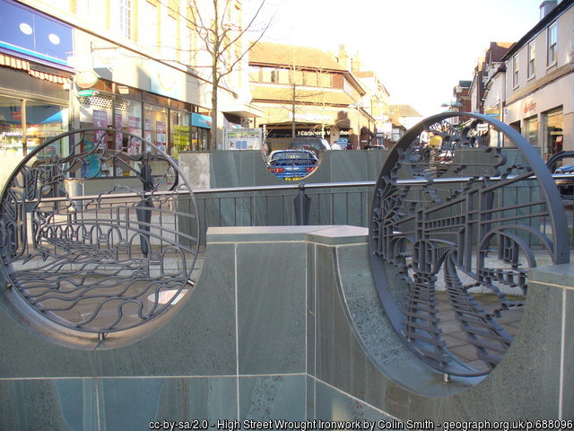 Wrought ironwork on Leatherhead High Street Colin Smith