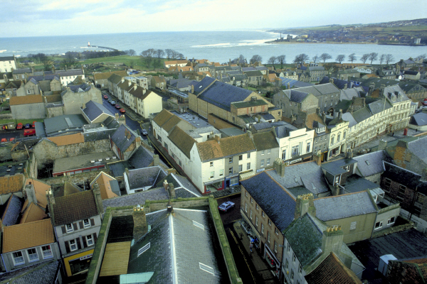 An aerial view of Berwick-on-Tweed