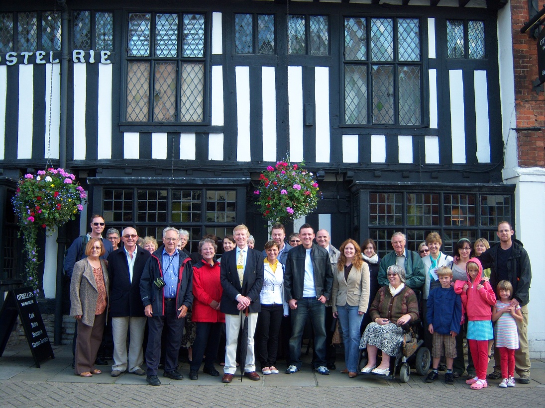 Visitors assembles for an accessible tour of Stratford