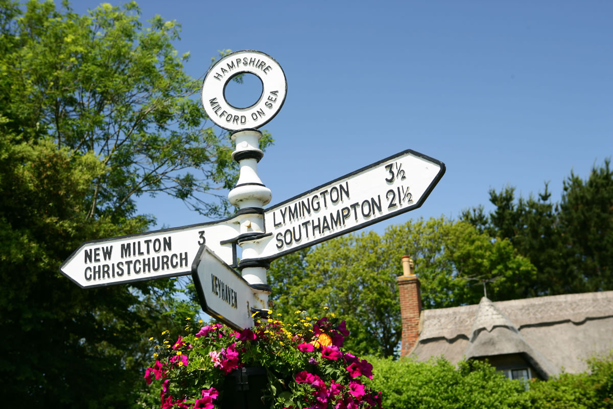 Signpost between Milford and Lymington © New Forest Destination Partnership.jpg