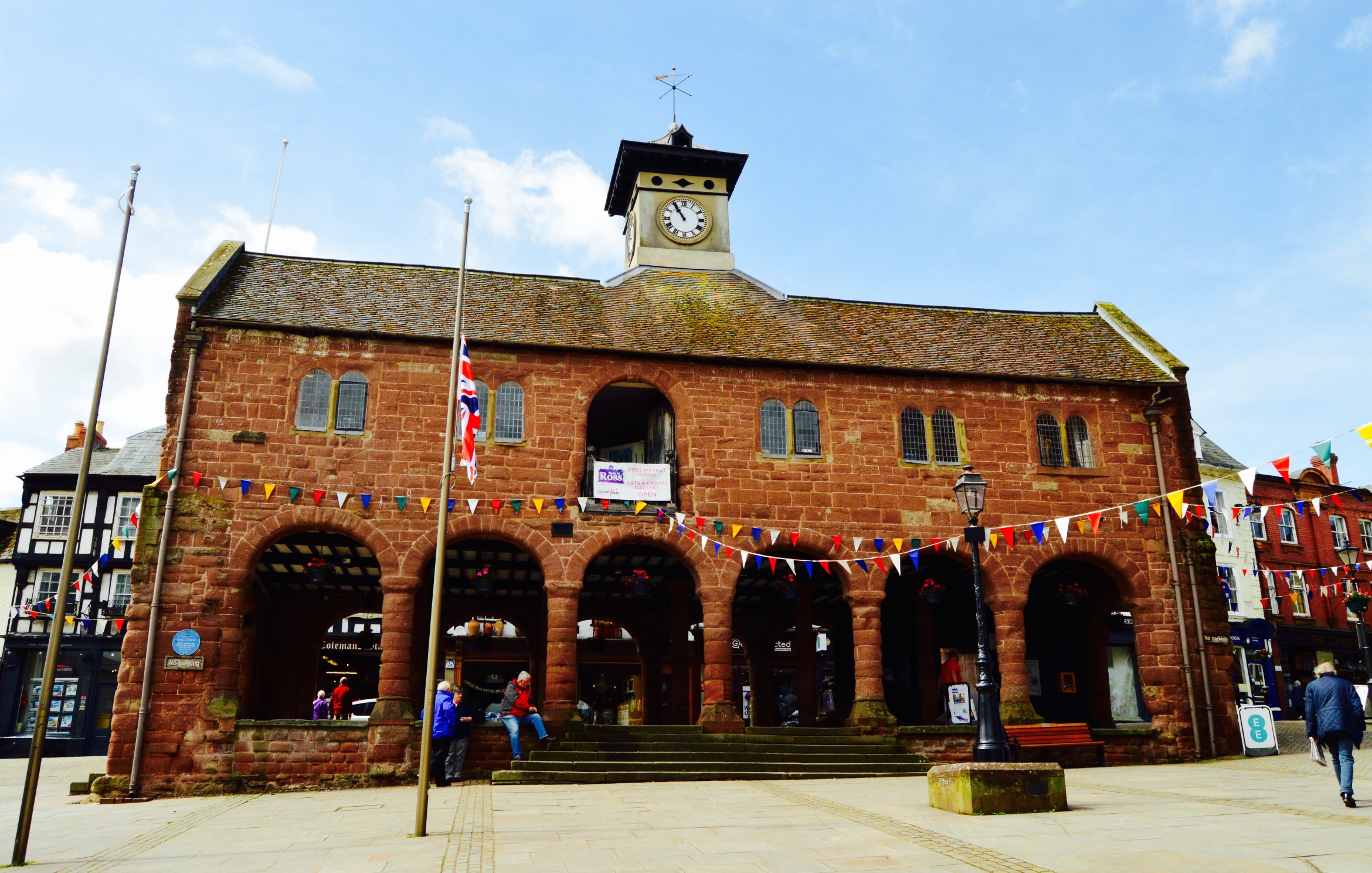 The traditional market house in Ross on Wye