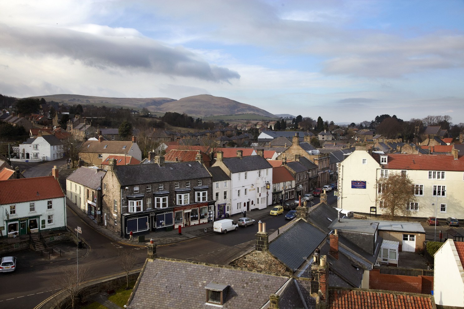 Wooler © www.visitnorthumberland.com with Cheviots behind